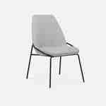 Chaise design - Lisbet - en tissu gris clair, 56,5 x 63 x 82,5cm Photo3