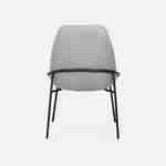 Chaise design - Lisbet - en tissu gris clair, 56,5 x 63 x 82,5cm Photo6