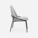 Chaise design - Lisbet - en tissu gris clair, 56,5 x 63 x 82,5cm Photo5