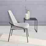Chaise design - Lisbet - en tissu gris clair, 56,5 x 63 x 82,5cm Photo2
