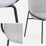 Chaise design - Lisbet - en tissu gris clair, 56,5 x 63 x 82,5cm Photo7