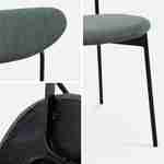 Set van 2 stoelen, Scandinavisch en vintage, stalen poten, groen Photo7