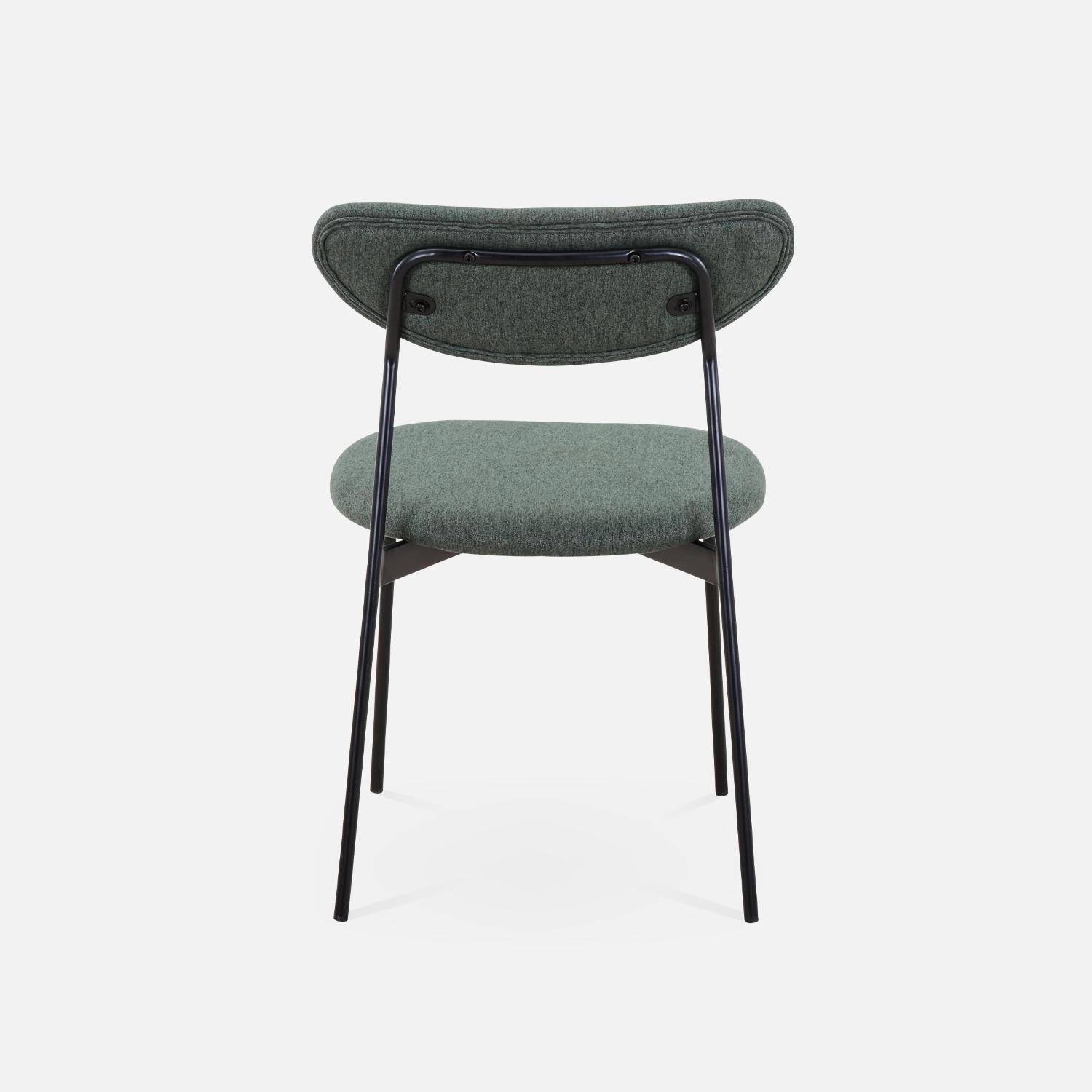 Conjunto de 2 cadeiras - Arty - Escandinavo e vintage, assento e encosto verdes, pernas de aço Photo6