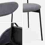 Juego de 4 sillas - Arty - Escandinavas y vintage, asiento y respaldo gris oscuro, patas de acero  Photo7