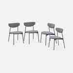 Juego de 4 sillas - Arty - Escandinavas y vintage, asiento y respaldo gris oscuro, patas de acero  Photo2