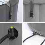 MSPA Spa hinchable redondo - Glow 6 gris - Spa para 6 personas Ø205 cm con tira LED interior, PVC, bomba, calentador, hinchador, 2 cartuchos de filtro, cubierta y mando a distancia Photo6