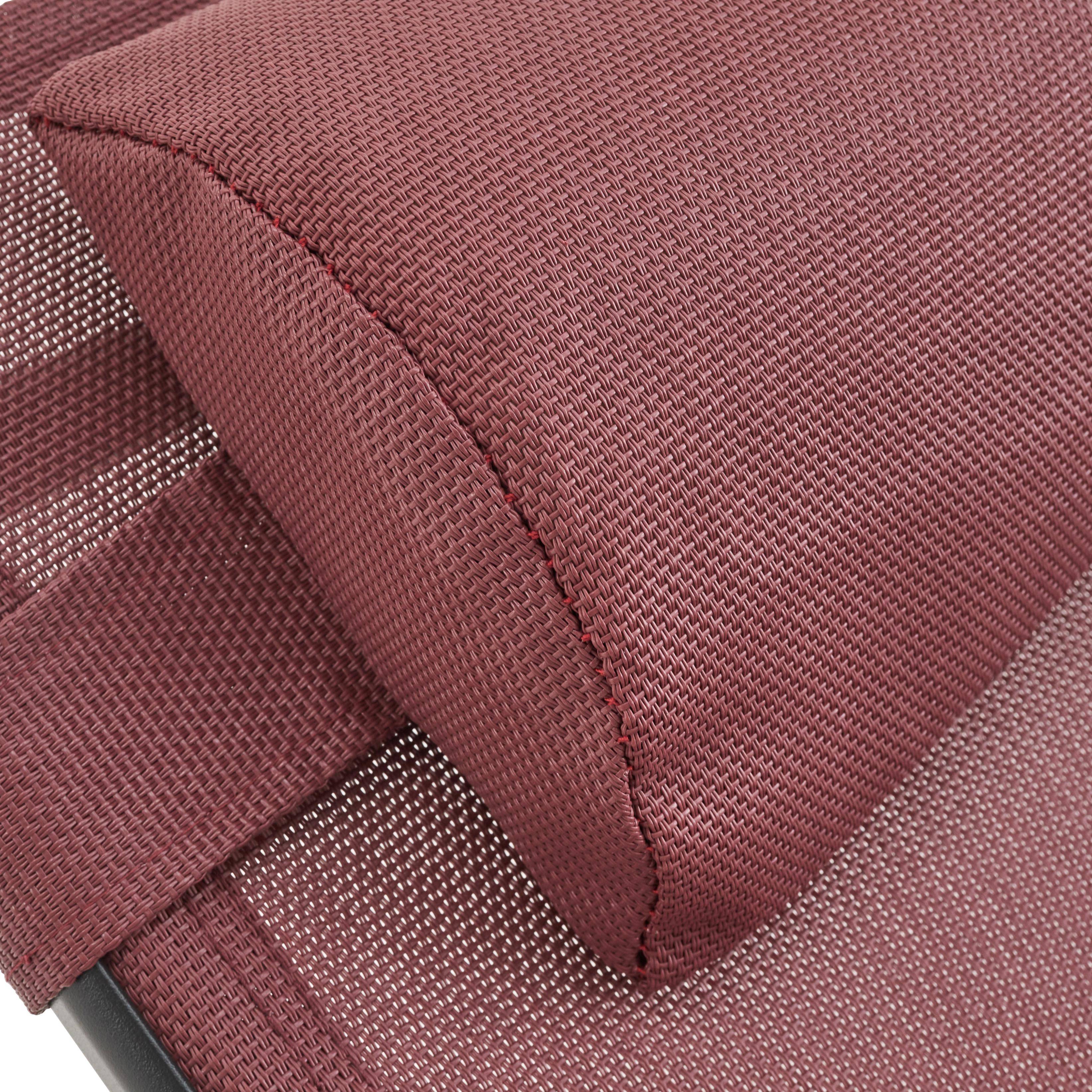 Lettino prendisole in alluminio e textilene - modello: Louisa, colore: Bordeaux- sdraio Photo3
