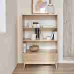 Etagère bibliothèque, décor bois - 3 niveaux - 1 tiroir - Linear Photo1