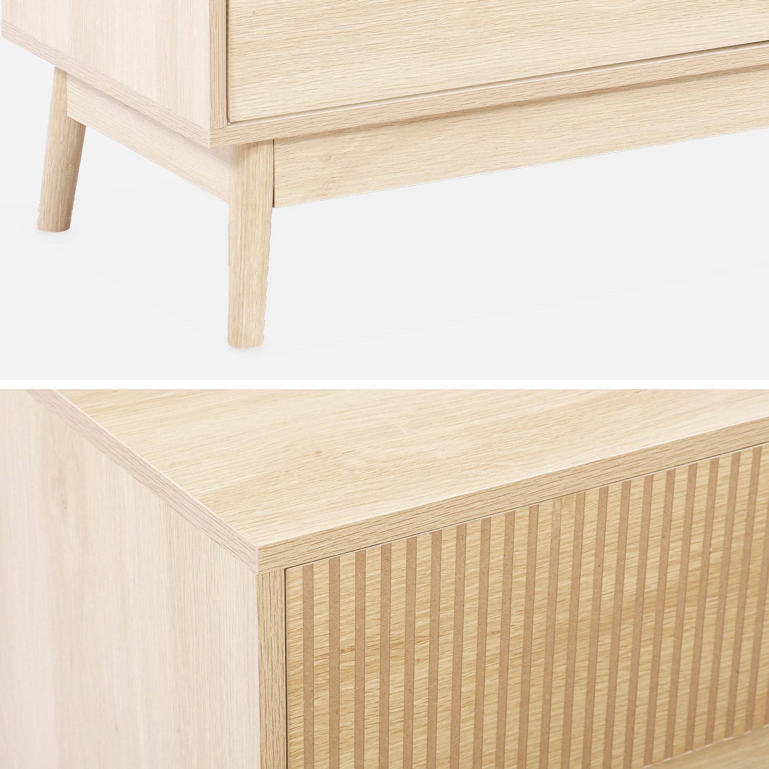Commode de rangement décor bois, 3 tiroirs - Linear Photo6