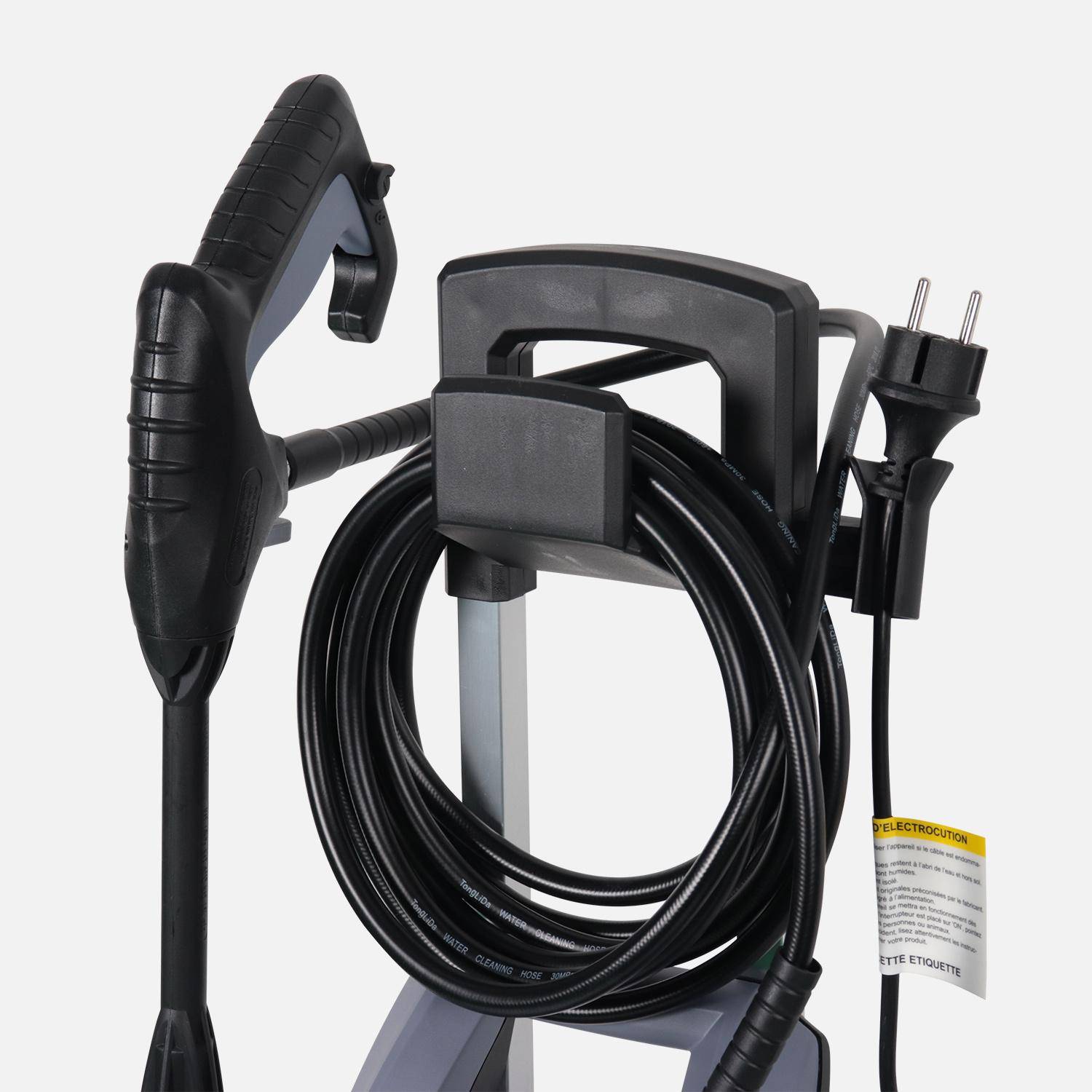 Limpiador de alta presión VOLTR 135 bar 1900W con kit de accesorios (boquilla de detergente, rotabuse, variable) con mango de rueda y Start-Stop automático Photo4