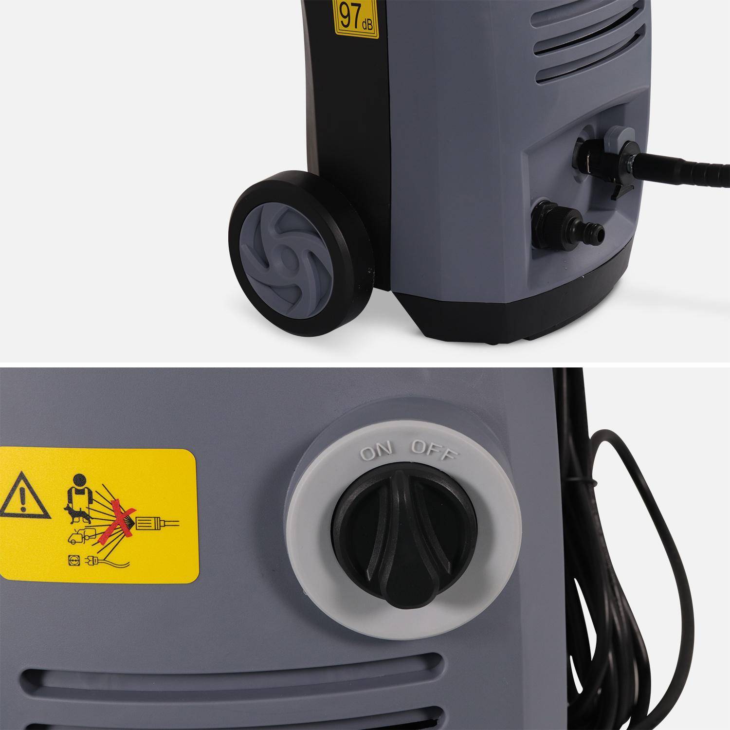 Limpador de alta pressão VOLTR 135 bar 1900W com kit de acessórios (bocal de detergente, rotativo, variável) com pega de roda e Start-Stop automático Photo5