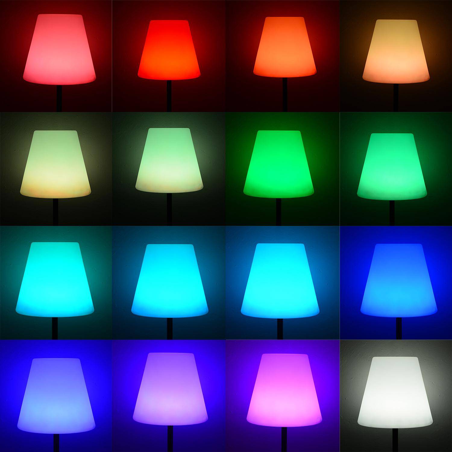 Lampadaire extérieur 100 cm LAMPADA L LED hybride, lampe multicolore sur pied, luminaire design à batterie, solaire, télécommandé Photo5