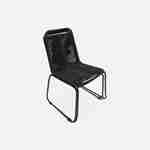 Set mit 2 BRASILIA Gartenstühlen aus Seil, schwarz, stapelbar, draußen Photo5