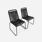Set mit 2 BRASILIA Gartenstühlen aus Seil, schwarz, stapelbar, draußen Photo4