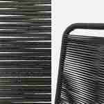 Set mit 2 BRASILIA Gartenstühlen aus Seil, schwarz, stapelbar, draußen Photo6