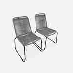 Set mit 2 BRASILIA Gartenstühlen aus Seil, graumeliert, stapelbar, draußen Photo4