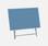 Table de jardin bistrot pliable - Emilia rectangle bleu grisé- Table rectangle 110x70cm en acier thermolaqué