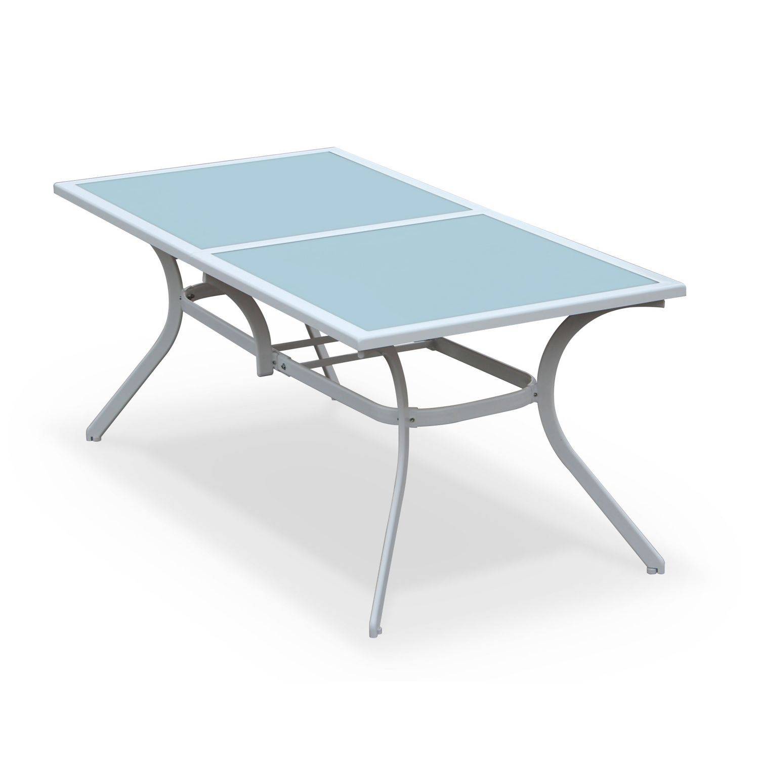 Ensemble Naevia 1 table et 8 fauteuils en aluminium et textilène Photo6