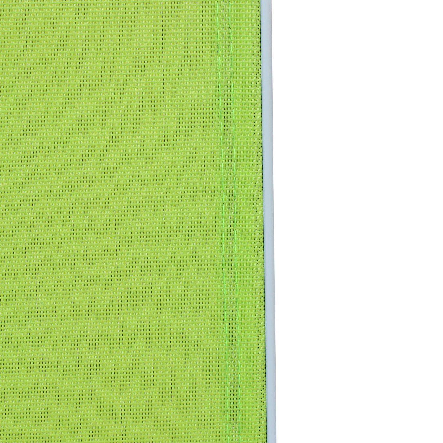Gartengarnitur aus Aluminium und Textilene - Naevia - Weiß, Apfelgrün - 8 Sitze - 1 großer rechteckiger Tisch, 8 Klappstühle Photo4