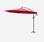 Hardelot, parasol déporté rond 300cm de diamètre - rouge