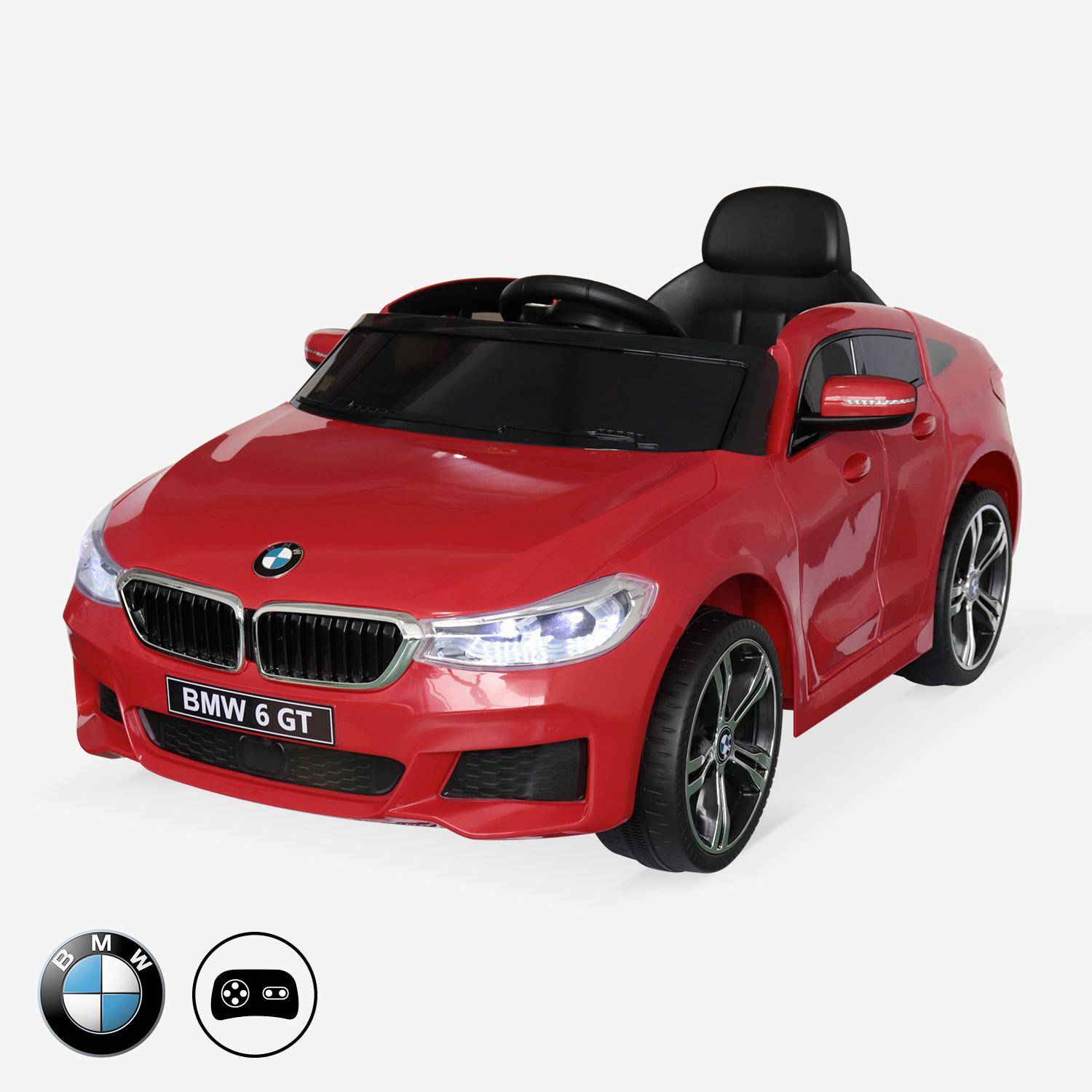 BMW GT6 Gran Turismo rood, elektrische auto 12V, 1 plaats, cabriolet voor kinderen met autoradio en afstandsbediening Photo1