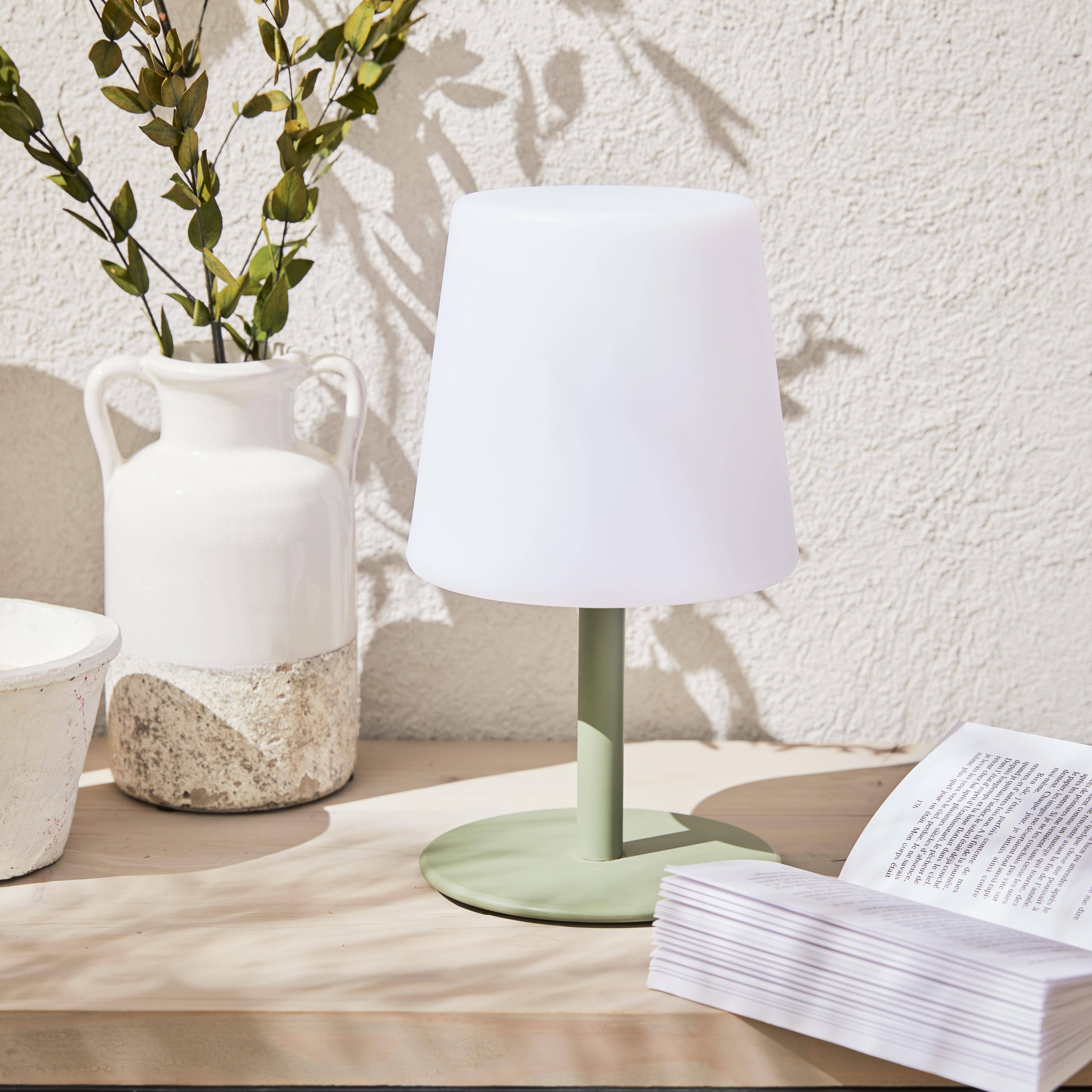 LAMPADA S COLOR - LED-tafellamp 28cm groengrijs - Heldere decoratieve tafellamp, Ø 16cm Photo1