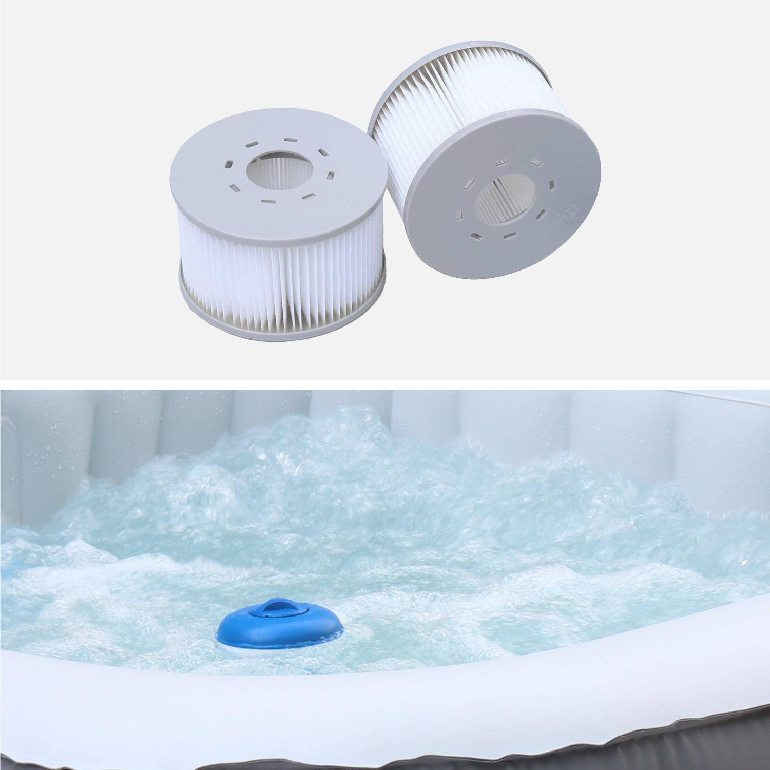 Spa MSPA gonflable carré – Fjord 6 - 6 places,  système anti-gel et désinfection UVC + bâche, 185cm, PVC, pompe, chauffage, gonfleur, filtre Photo5