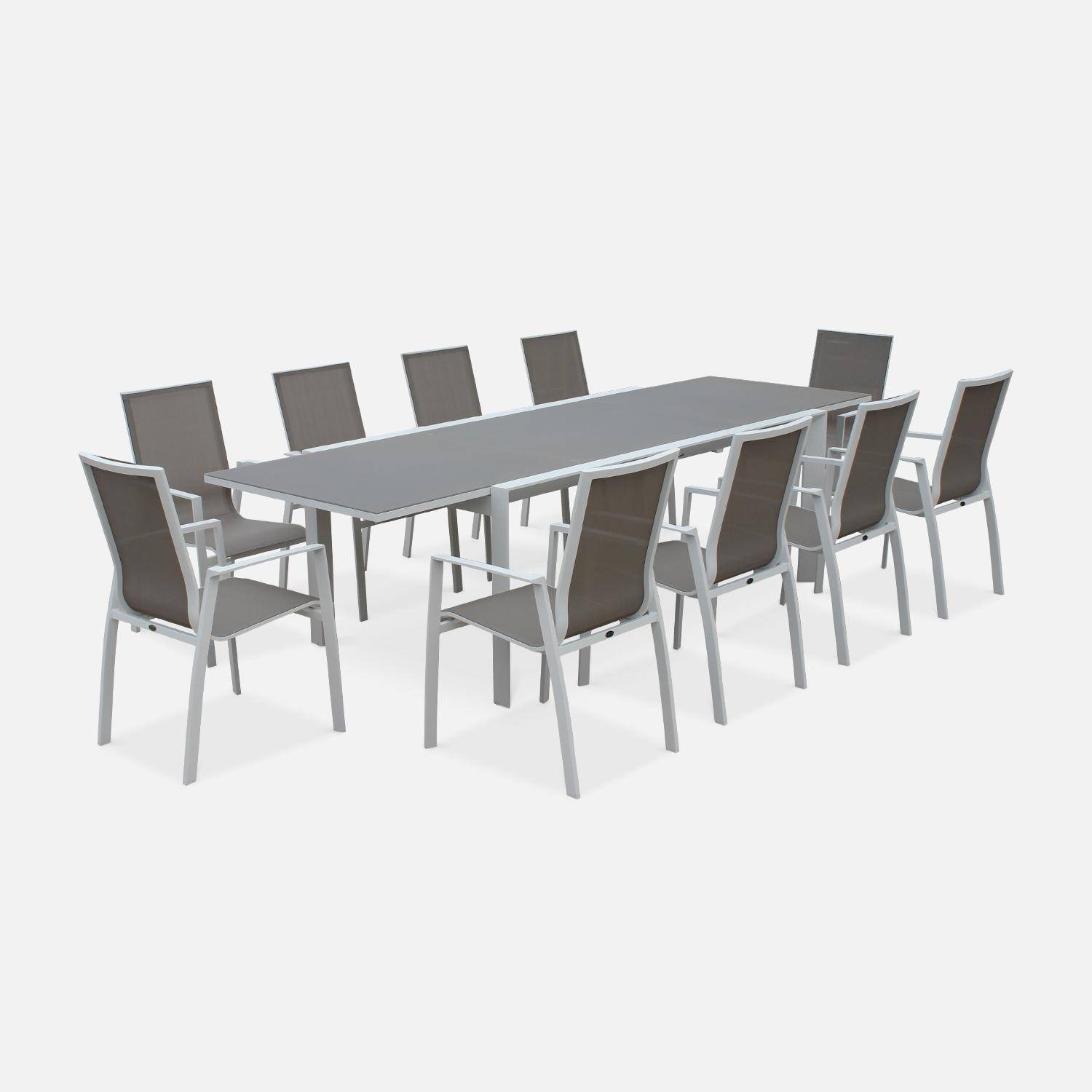Set van 4 aluminium en textileen fauteuils Photo5