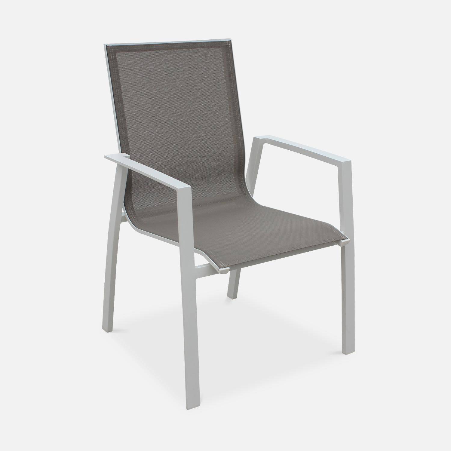 Set van 4 aluminium en textileen fauteuils Photo3