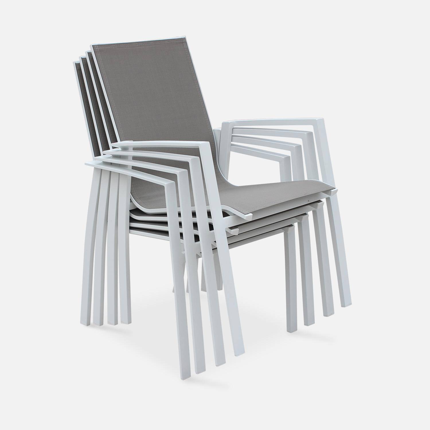 Set van 4 aluminium en textileen fauteuils Photo2