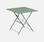 Klappbarer Bistro-Gartentisch - Emilia quadratisch Graugrün - Quadratischer Tisch 70x70cm aus pulverbeschichtetem Stahl