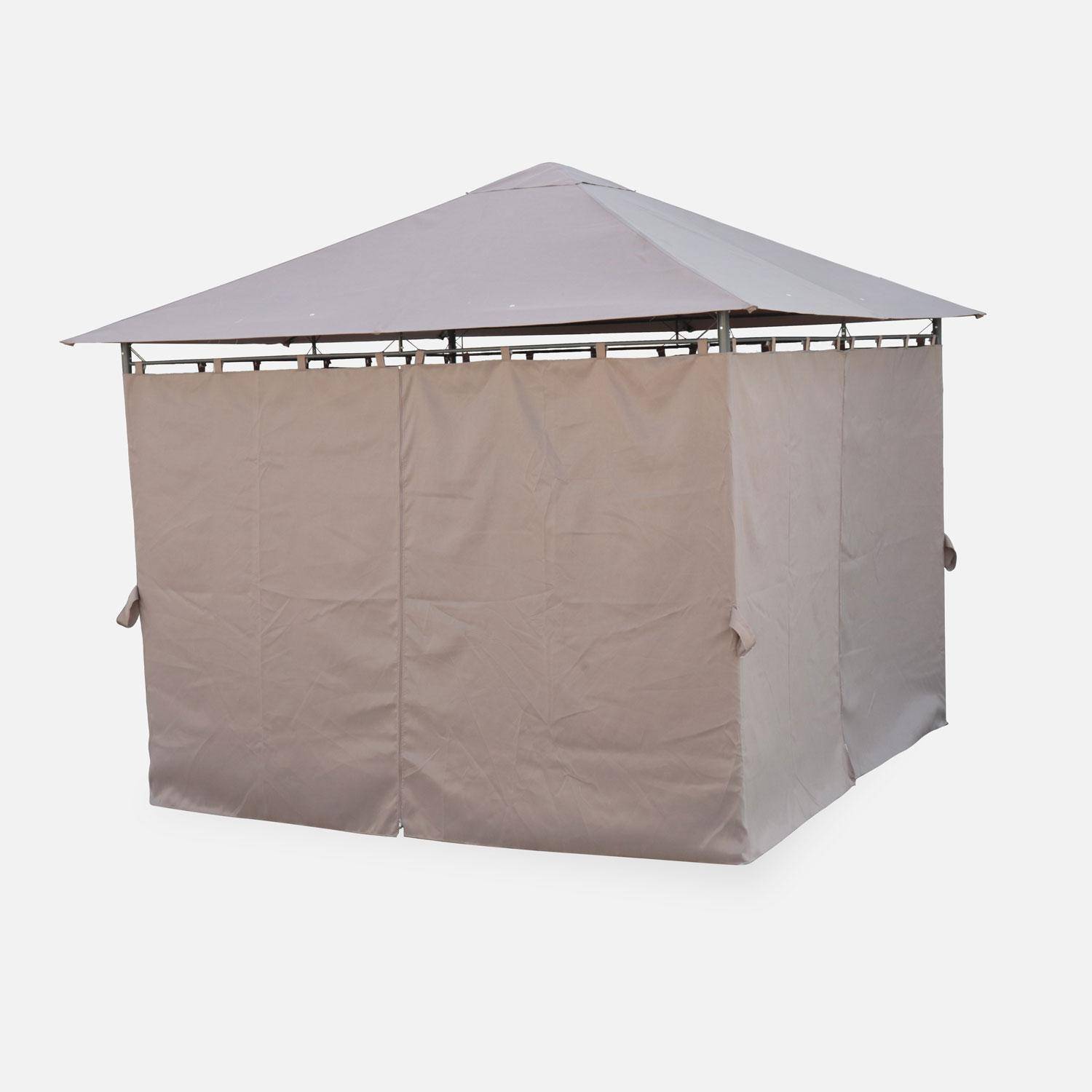 Pergola 3x3m - Elusa - Tela talpa - Pergola con tende, tenda da giardino, gazebo, ricevimenti Photo3