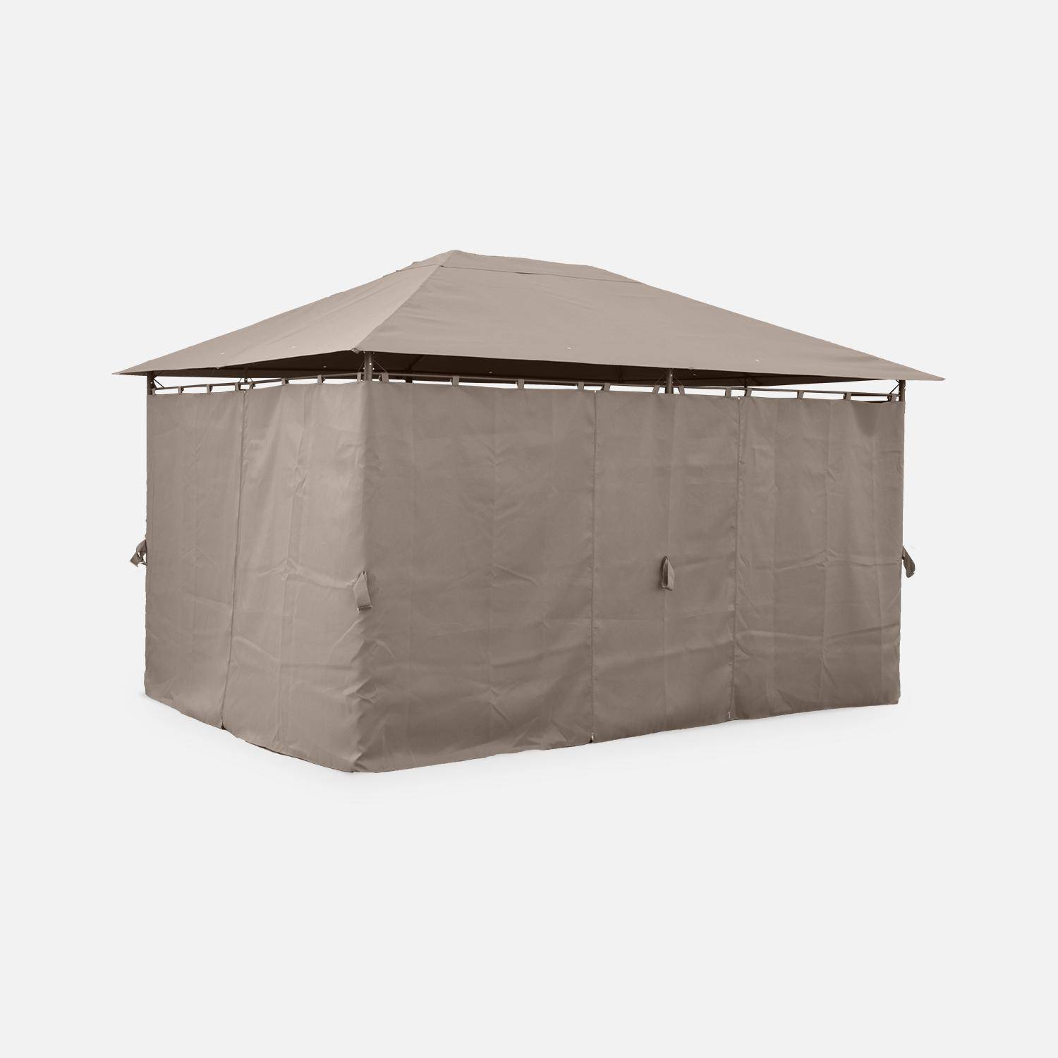 Pergola 3x4m - Divio - Tela talpa/bruna - Pergola con tende, tenda da giardino, gazebo, ricevimenti Photo3