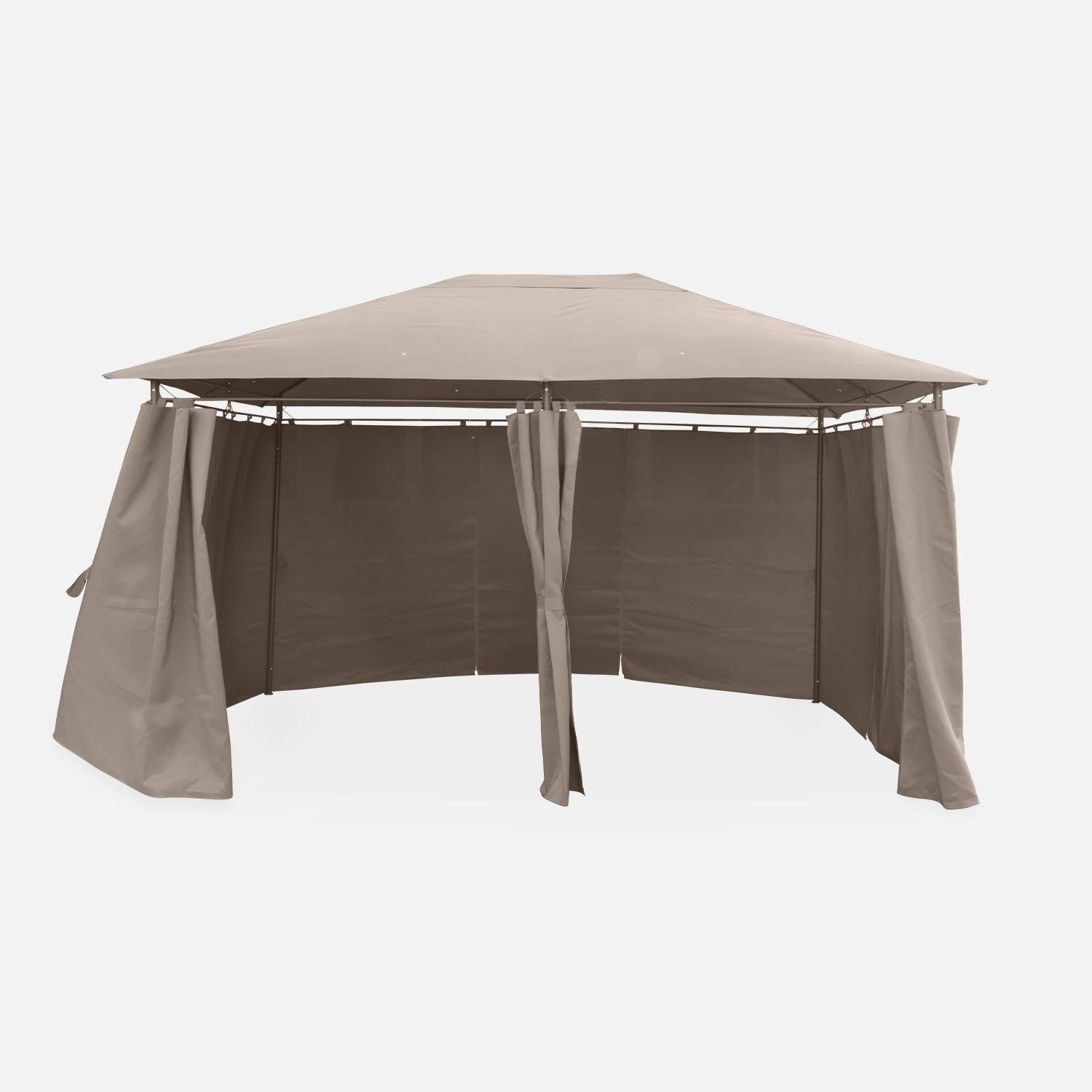 Pergola 3x4m - Divio - Tela talpa/bruna - Pergola con tende, tenda da giardino, gazebo, ricevimenti Photo2