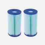 Lot de 2 cartouches filtrantes type IV pour pompe de piscine – Ø10xH20cm compatibles avec piscine Amazonite Photo2
