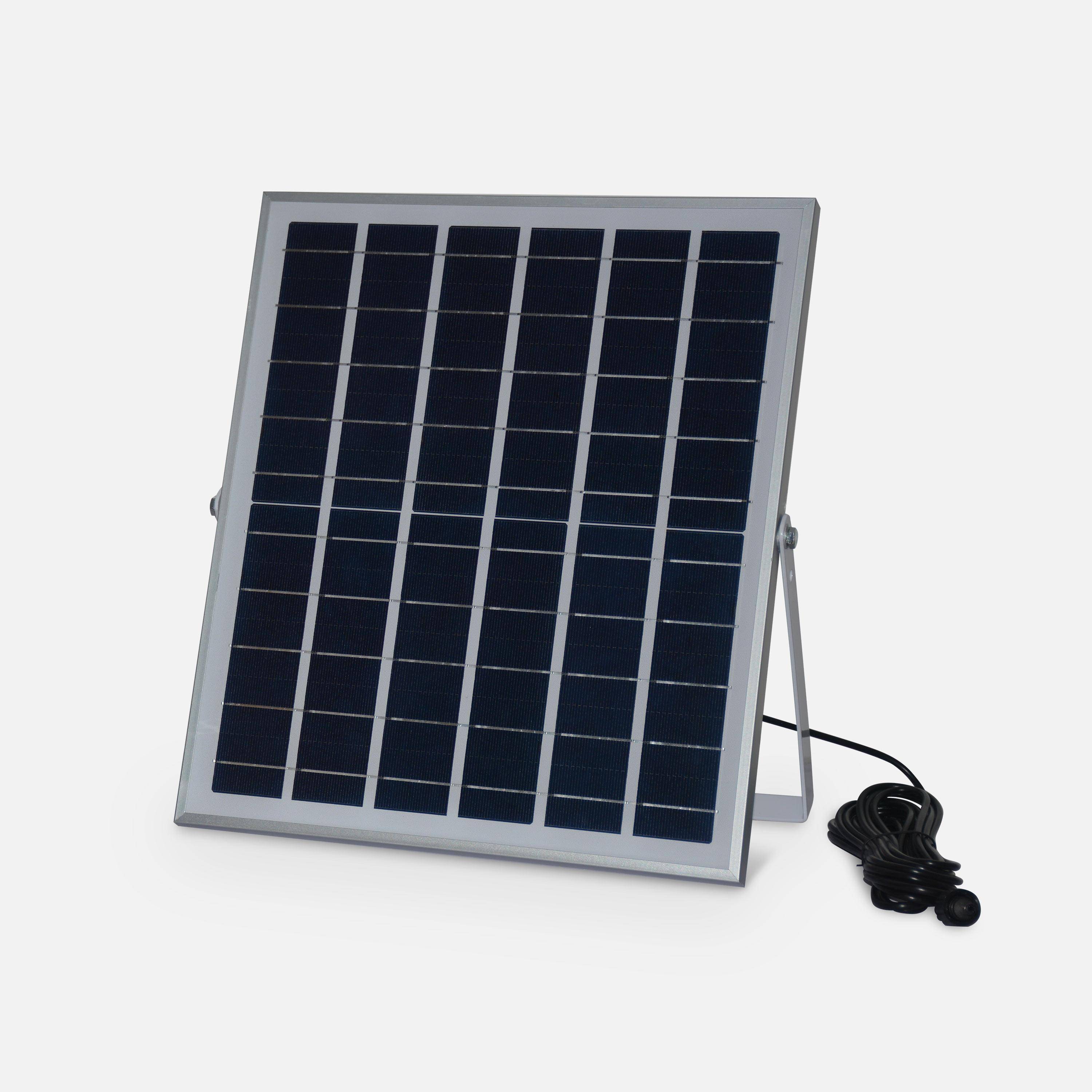 Projecteur solaire LED 40W avec panneau solaire télécommandé blanc chaud, lampe résistante à la pluie et autonome, spot extra puissant 1500 lumens équivalent 125W Photo4