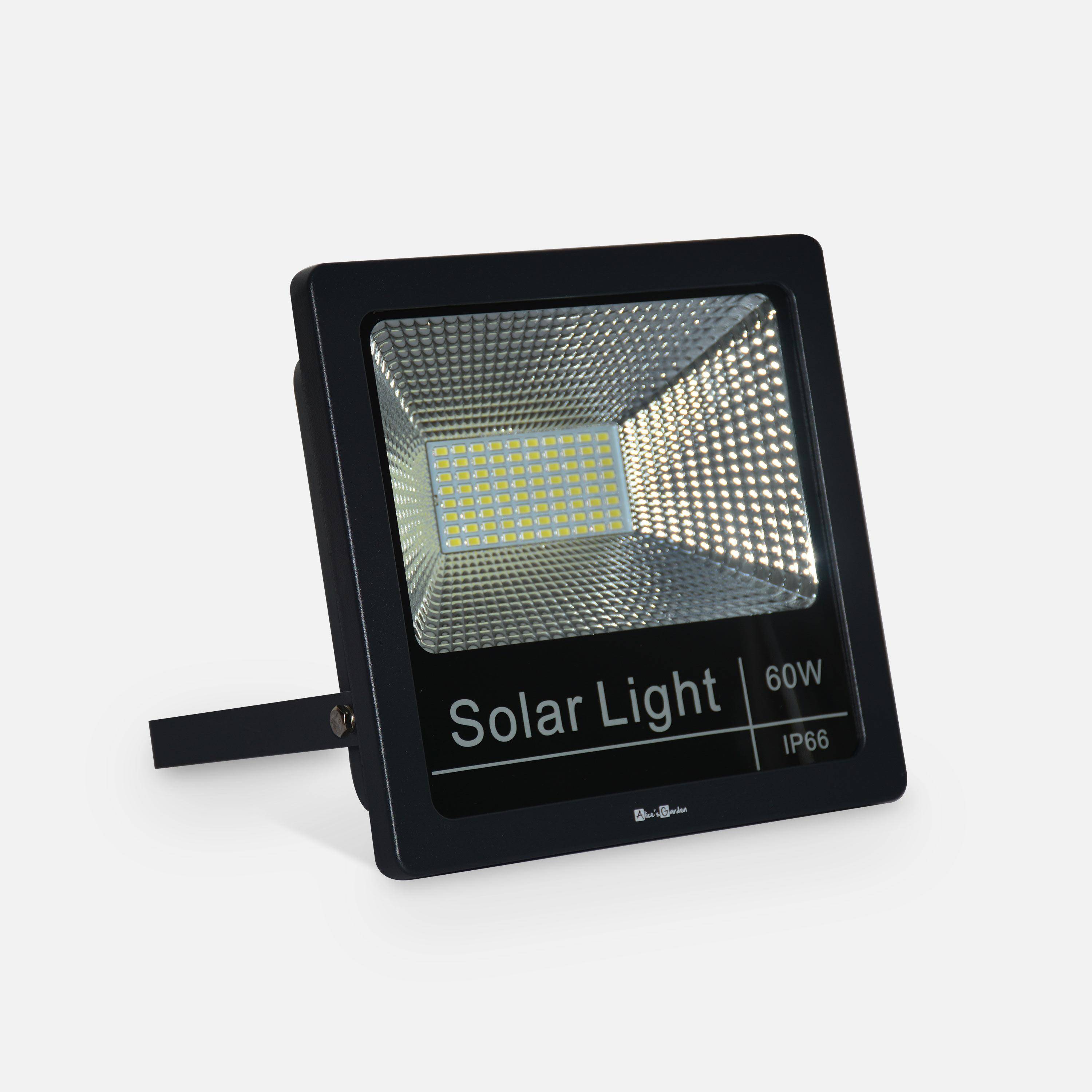 Projecteur solaire LED 40W avec panneau solaire télécommandé blanc chaud, lampe résistante à la pluie et autonome, spot extra puissant 1500 lumens équivalent 125W Photo2
