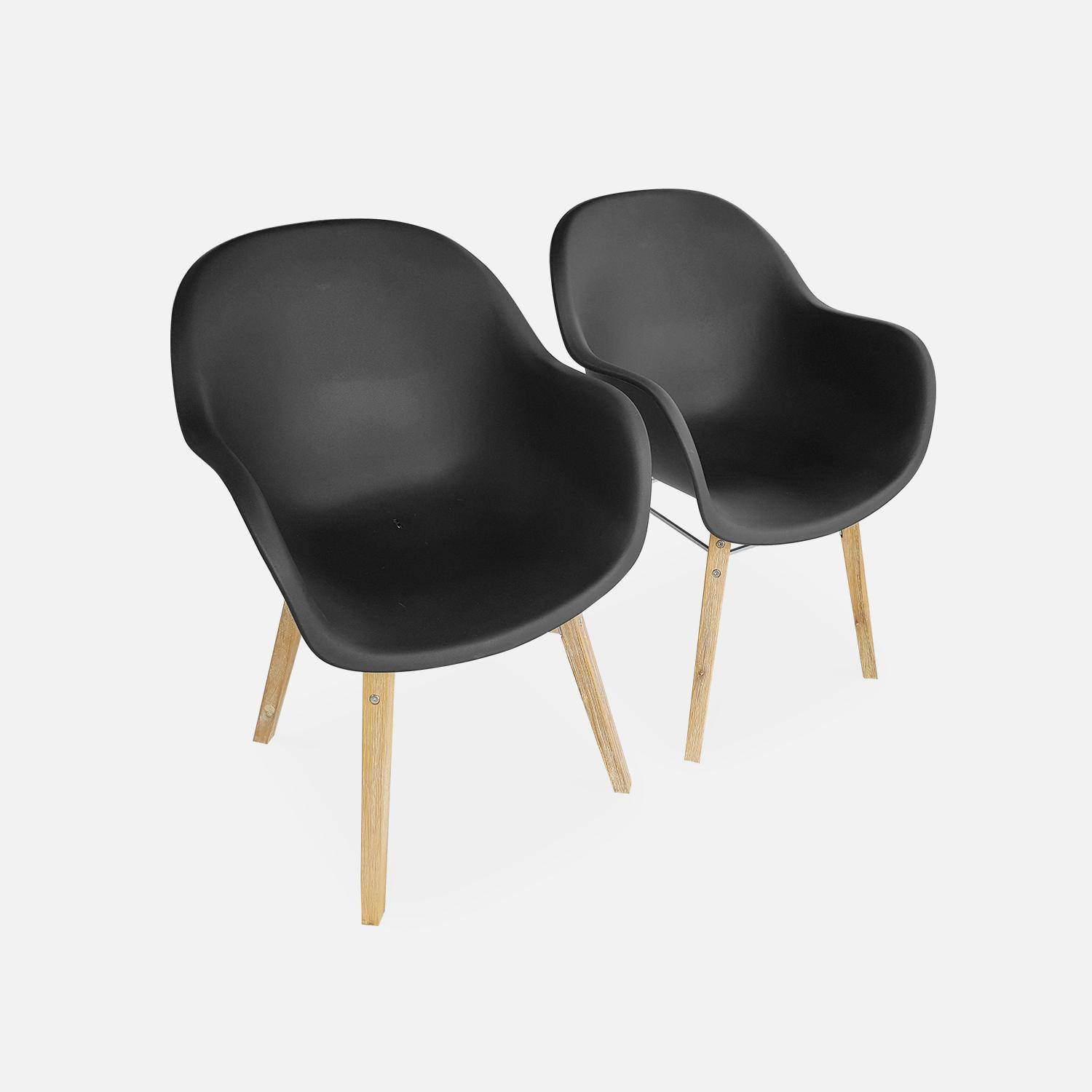 Set van twee stoelen CELEBES, Scandinavische stijl, acacia en geïnjecteerde hars, interieur/exterieur Photo3
