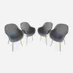 Set van 4 stoelen CELEBES, Scandinavische stijl, acacia en geïnjecteerde hars, interieur/exterieur  Photo1