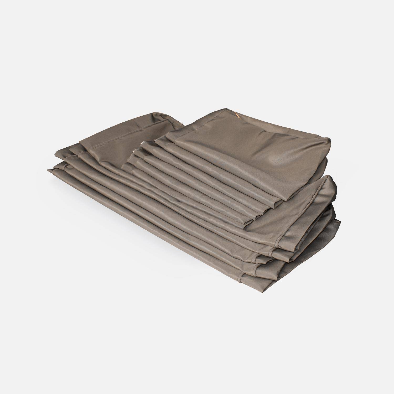 Conjunto de capas de almofada marrom para móveis de jardim Venezia - conjunto completo Photo2